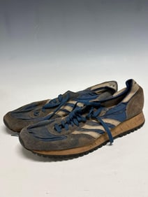 Len Barker Game Used Turf Baseball Shoes Signed and Inscribed Len Barker Collection