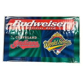 1997 World Series Banner Cleveland Indians Budweiser