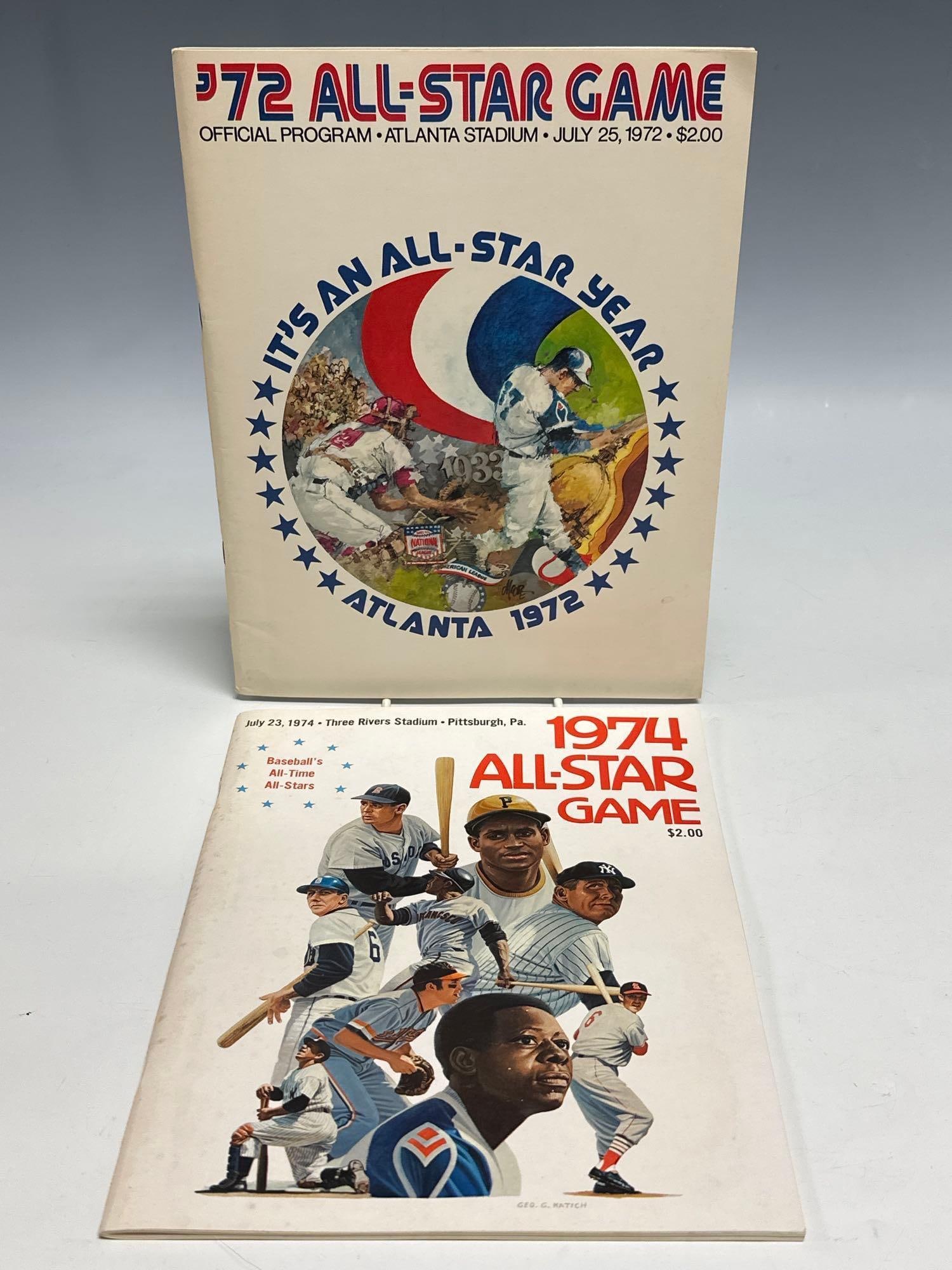1972 and 1974 Baseball All-Star Game Programs (1 of 15)