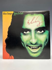 Alice Cooper Autographed Goes to Hell Album Cover JSA