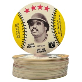 1976 Isalys Baseball Discs with Nolan, Aaron, Rose, Yaz, Seaver+++(74)