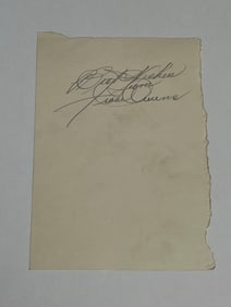 Jesse Owens Signed and Inscribed "Best Wishes From" Cut Signature in Pencil