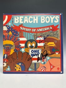 Beach Boys Autographed Spirit of America Album Cover Mike Love Bruce Johnston JSA