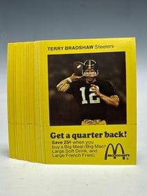 1975 McDonald's Get a Quarterback Cards - Bradshaw, Stabler, Ferguson, Woodall