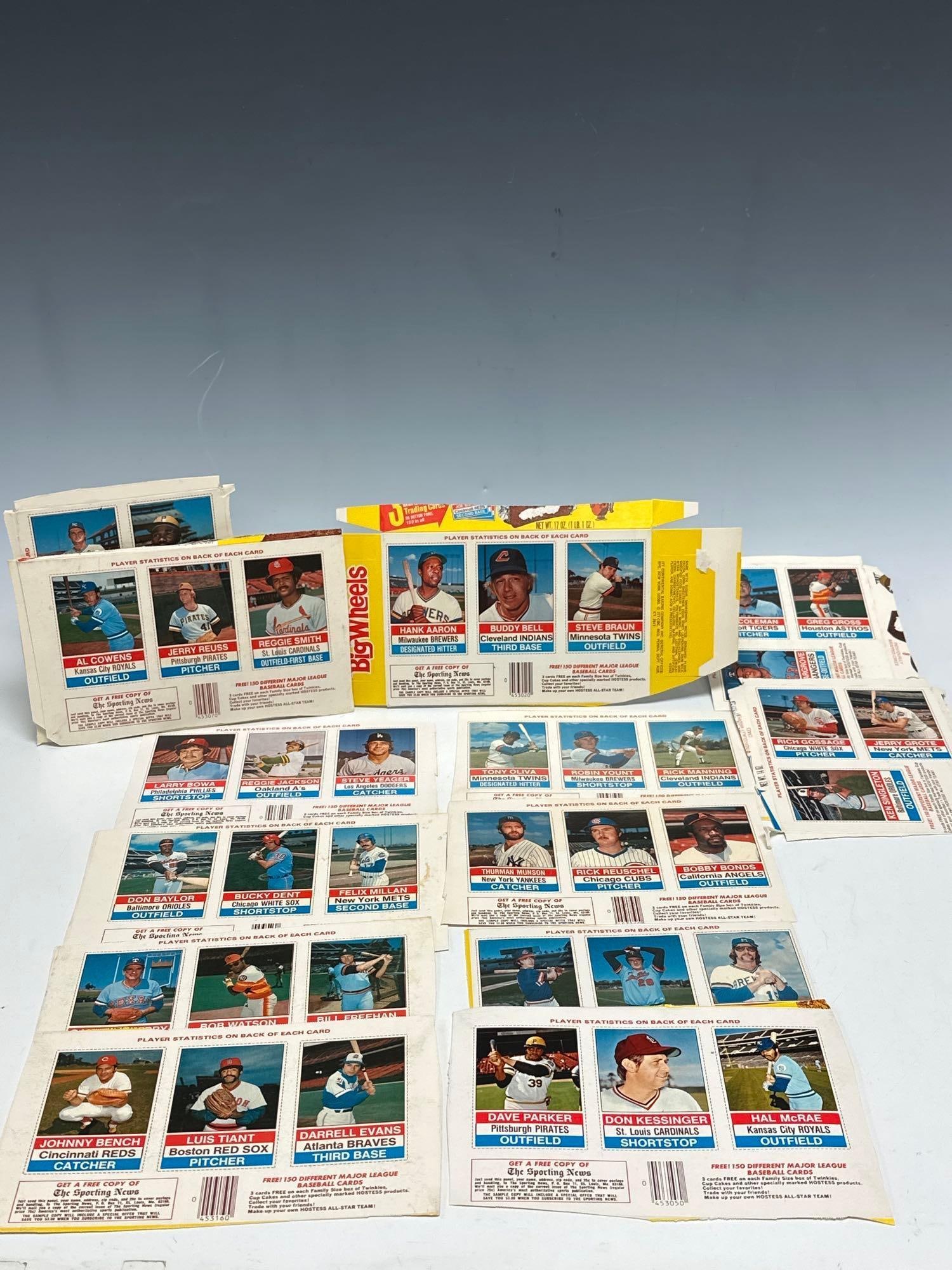 1976 Hostess Baseball Card Panels with Hank Aaron, Yaz, Reggie, Yount+++ (1 of 13)