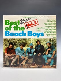 Best of the Beach Boys Autographed Album Cover JSA