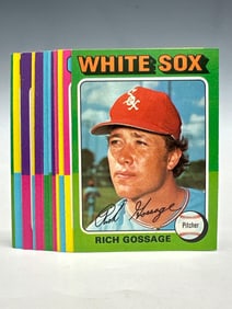 1975 Topps Baseball Blank Back Cards with Goose, Brock, Perez - (20) Total