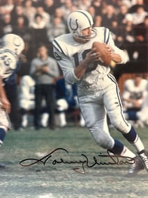 Johnny Unitas Autographed Photo Baltimore Colts JSA