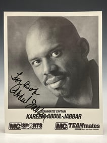 Kareem Abdul-Jabbar Autographed MC Sports Publicity Photo JSA