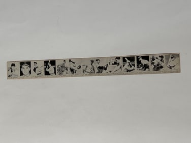 1950 R-423 Strip Card RARE Full Strip with Williams, Musial, Grove, Hornsby,