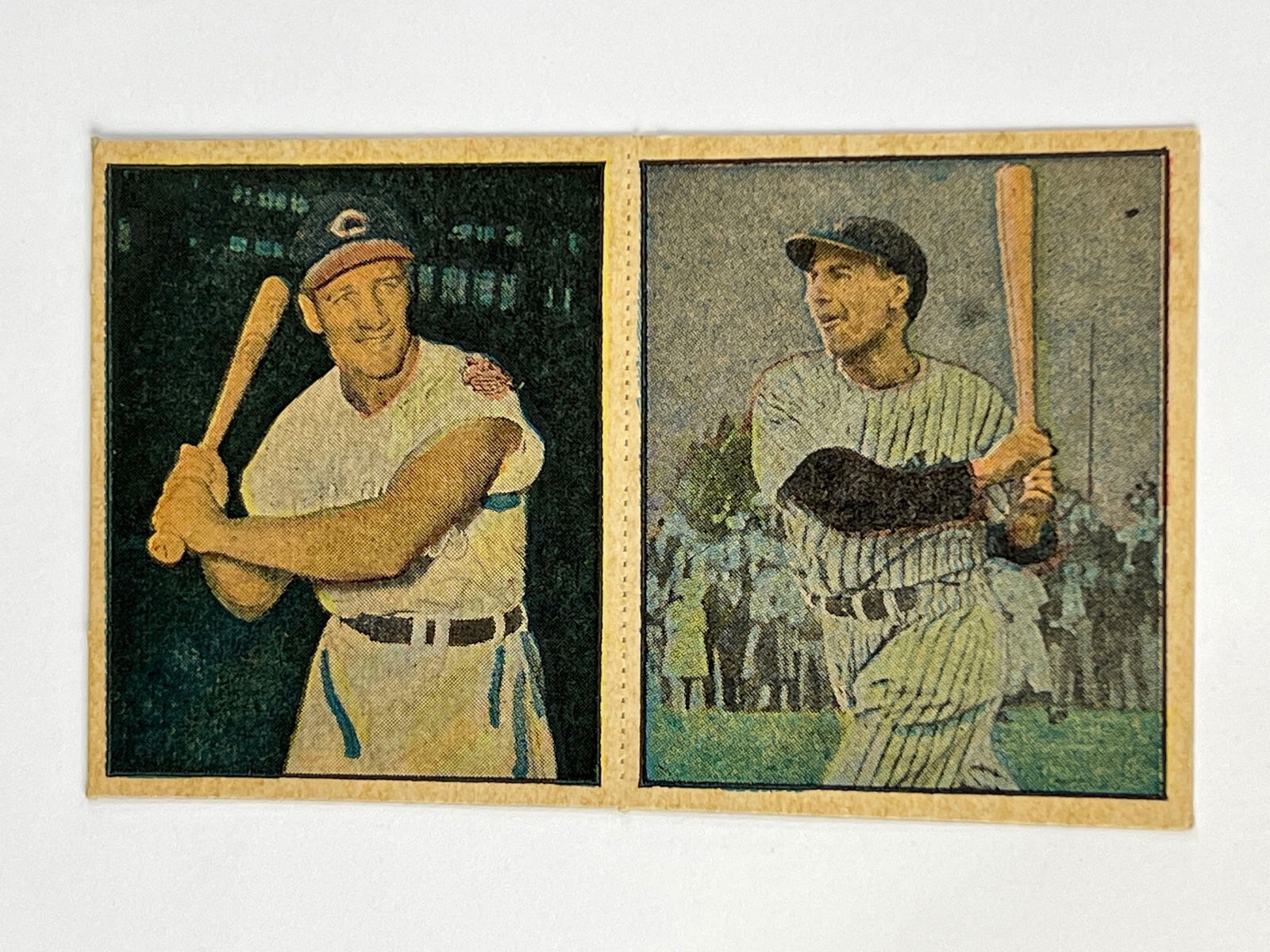 1951 Berk Ross Hit Parade of Champions Two Card Panel Al Rosen and Phil Rizzuto (1 of 10)