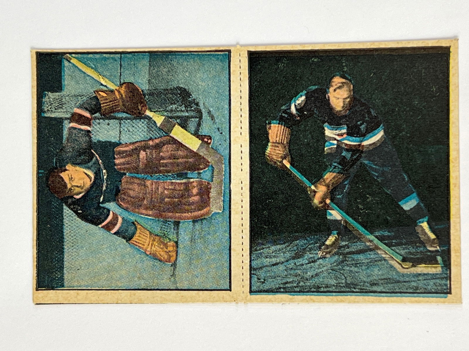 1951 Berk Ross Hit Parade of Champions Two Card Panel Bill Durnan and Bill Quackenbush (1 of 11)