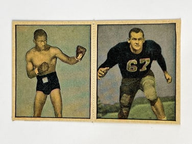 1951 Berk Ross Hit Parade of Champions Two Card Panel Ike Williams and Rodney Franz