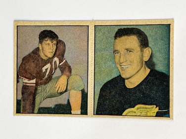1951 Berk Ross Hit Parade of Champions Two Card Panel Wade Walker and Sid Abel