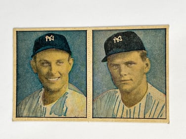 1951 Berk Ross Hit Parade of Champions Two Card Panel Gene Woodling and Fred Sanford