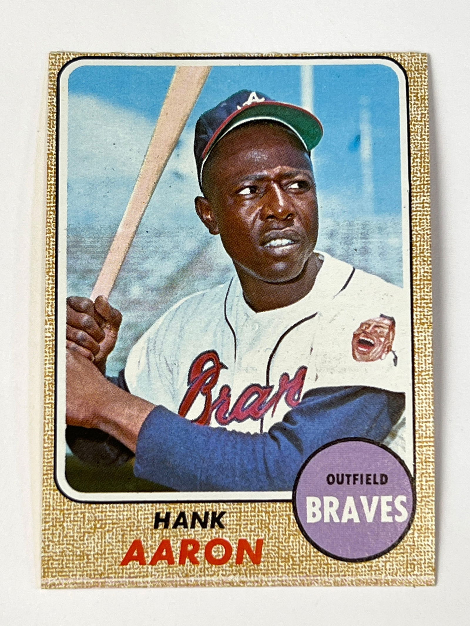 1968 Topps #110 Hank Aaron Atlanta Braves (1 of 8)