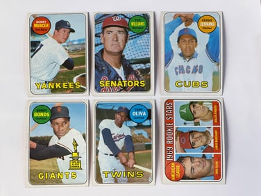 1969 Topps High Number Star Cards - Fingers, Williams, Oliva, Bonds, Fergie, Murcer