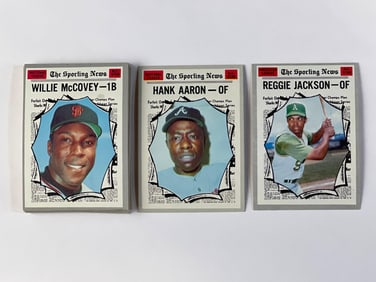 1970 Topps Baseball All-Star Cards #450 - 469 with Aaron, Rose, Reggie, Bench,
