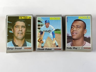 1970 Topps Baseball Common Cards (160)+ - Range #203 - #398