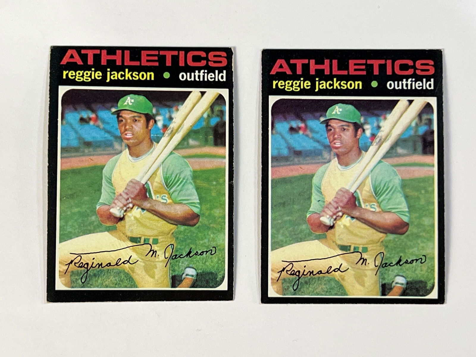 1971 Topps #20 Reggie Jackson Oakland A's (2) (1 of 5)