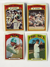1972 Topps Star Cards and In Action Cards - 13 Players, Yaz, Bench, Reggie, Munson,