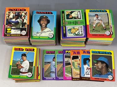 1975 Topps Baseball Card Mega Lot (400)+ Loaded with Stars - 2 Brett Rookies!