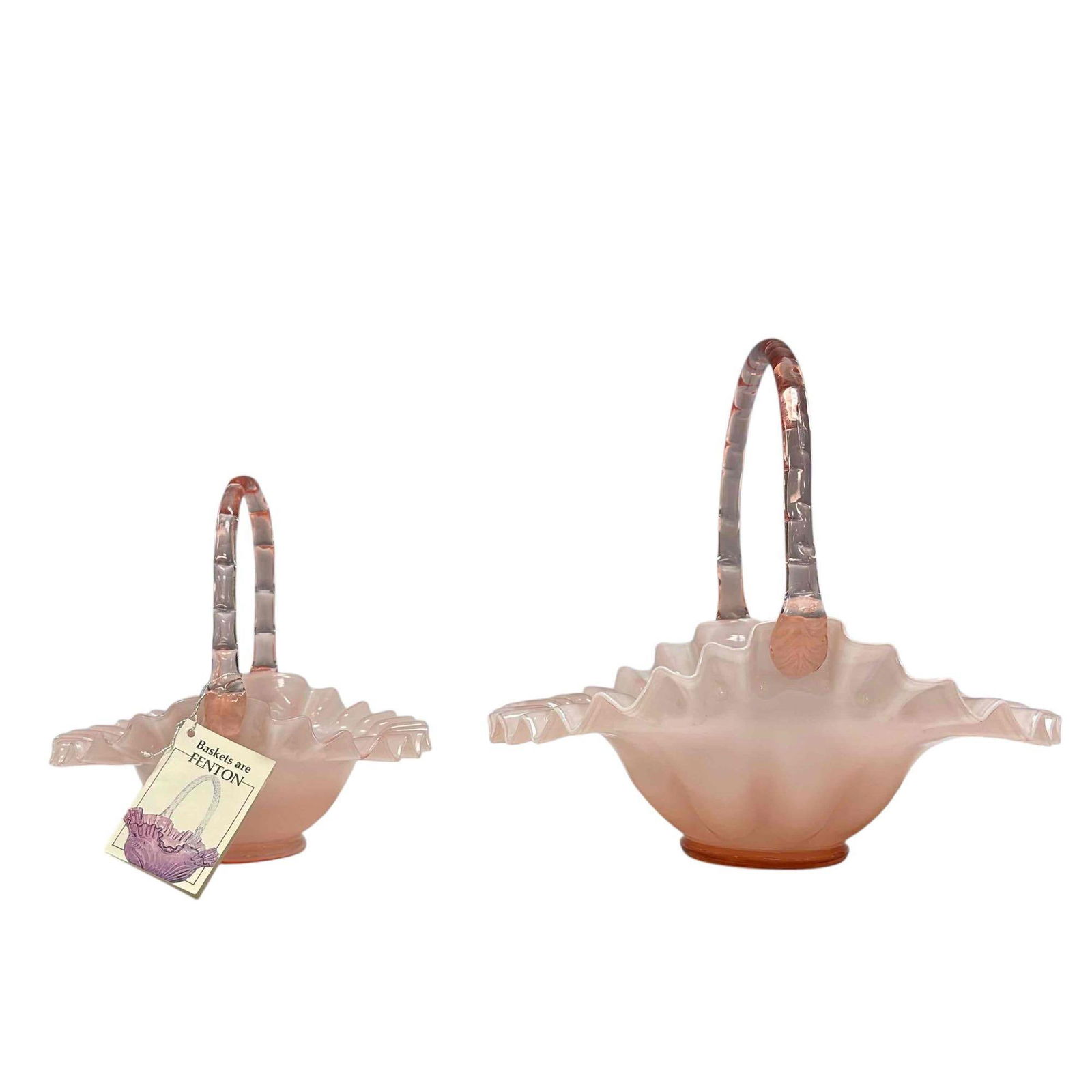 Two (2) FENTON Art Glass Baskets (1 of 20)