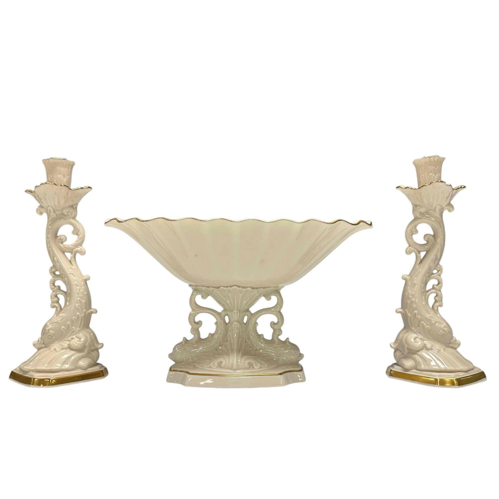 Lenox 3 Pc Dolphin Motif Garniture Set (1 of 18)