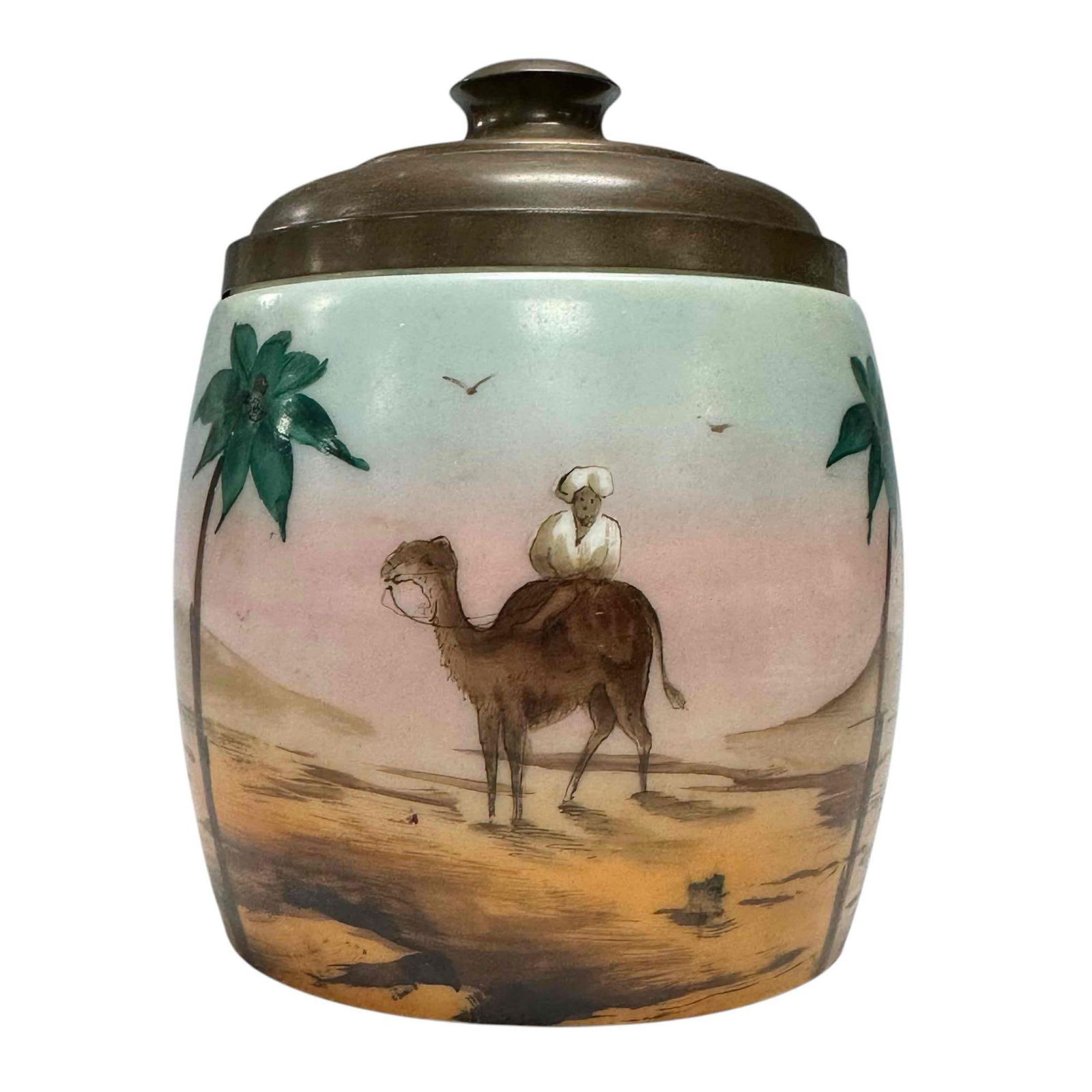 Arabian Motif Bristol Art Glass Humidor (1 of 18)