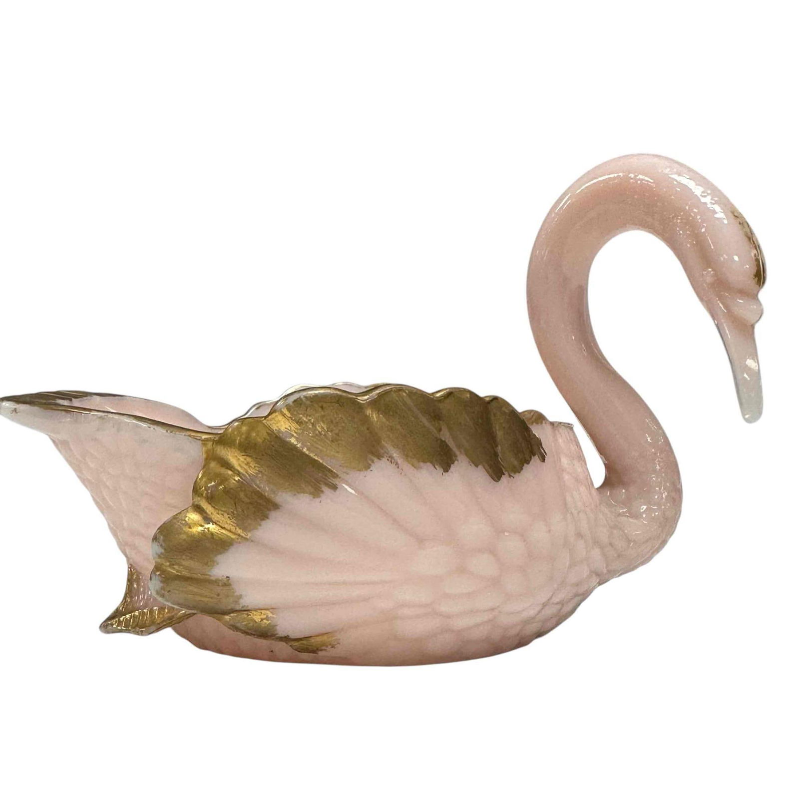 A Fine Pink Slag Glass Swan Dish (1 of 16)