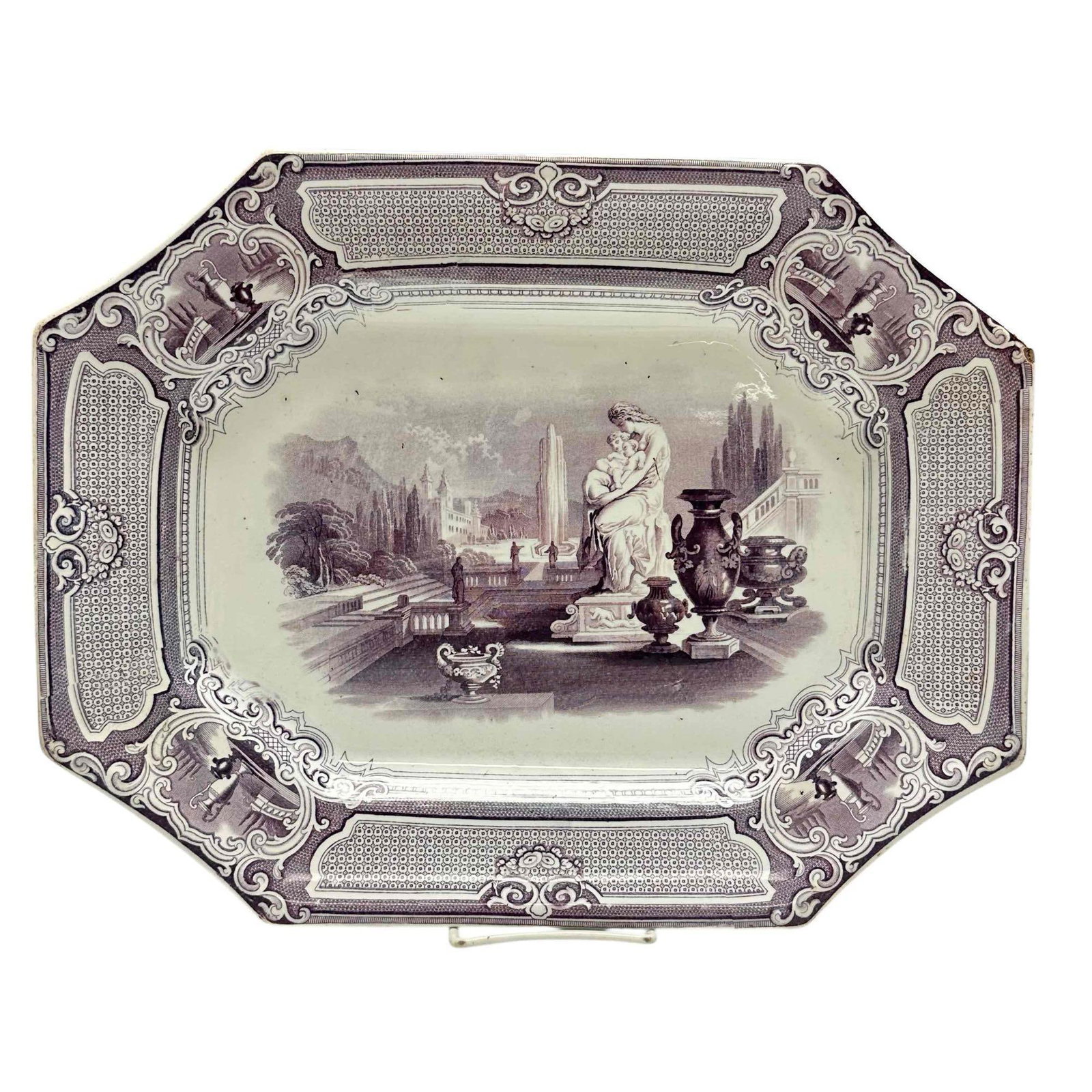 CORELLA Ironstone Purple Transferware Platter (1 of 16)