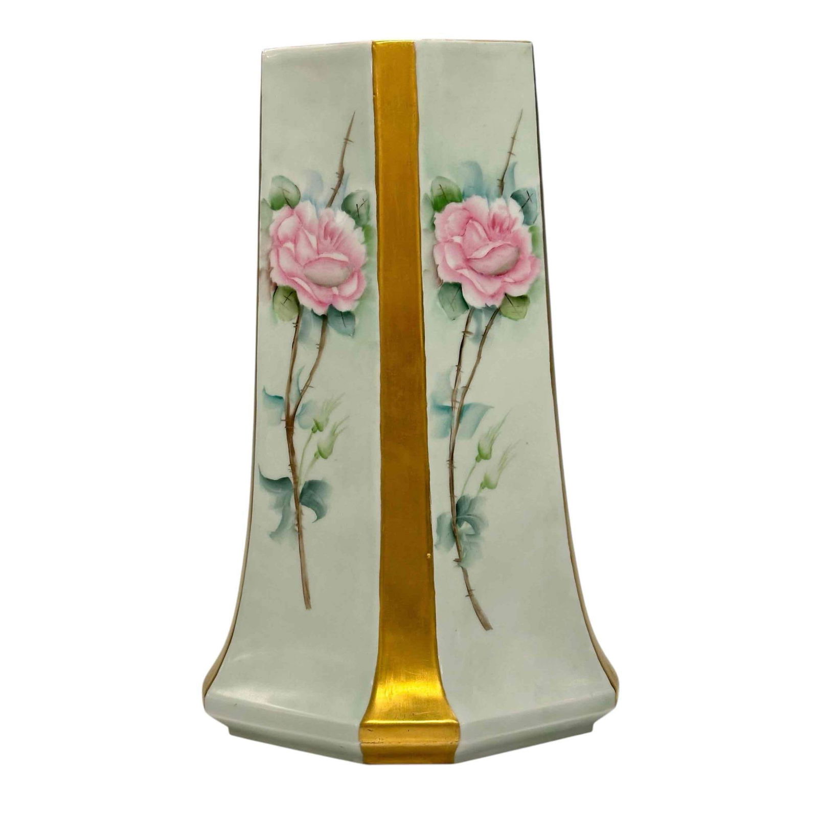 Hand Painted Austrian Art Deco Panel Vase (1 of 17)