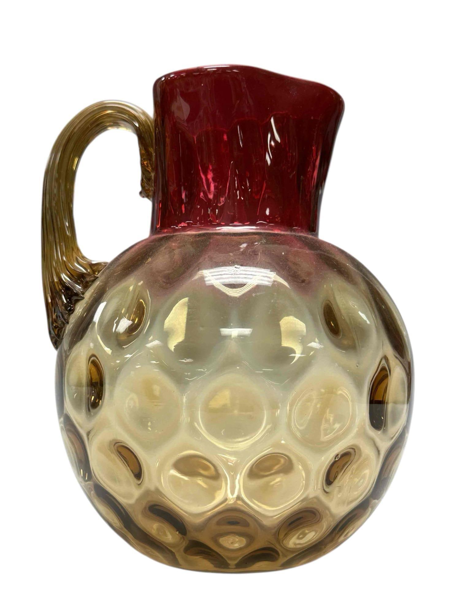 American Victorian Amberina Glass Pitcher (1 of 15)