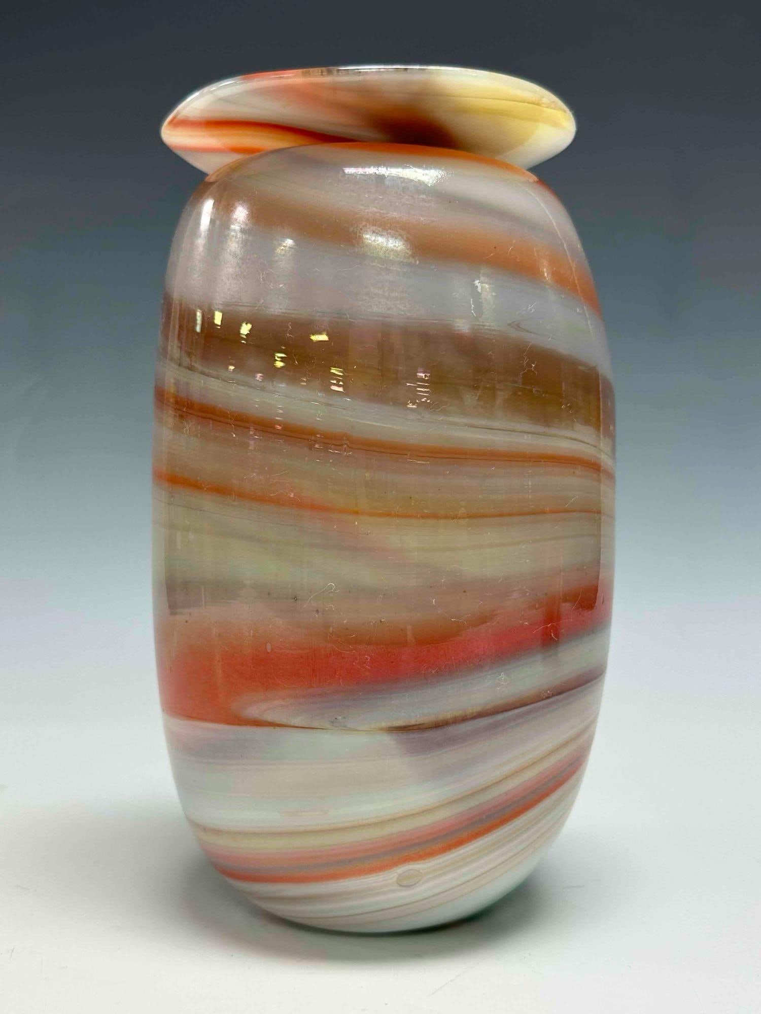 Signed 20th Century Art Glass Vase - Smith 76 (1 of 19)
