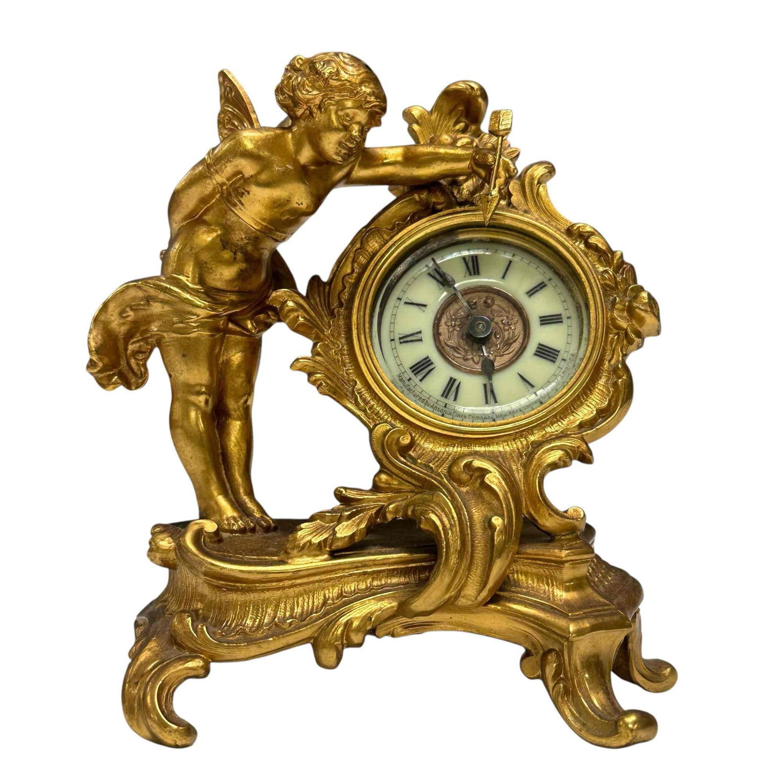 Ansonia French Renaissance Style Cupid Gilt Bronze Clock (1 of 11)
