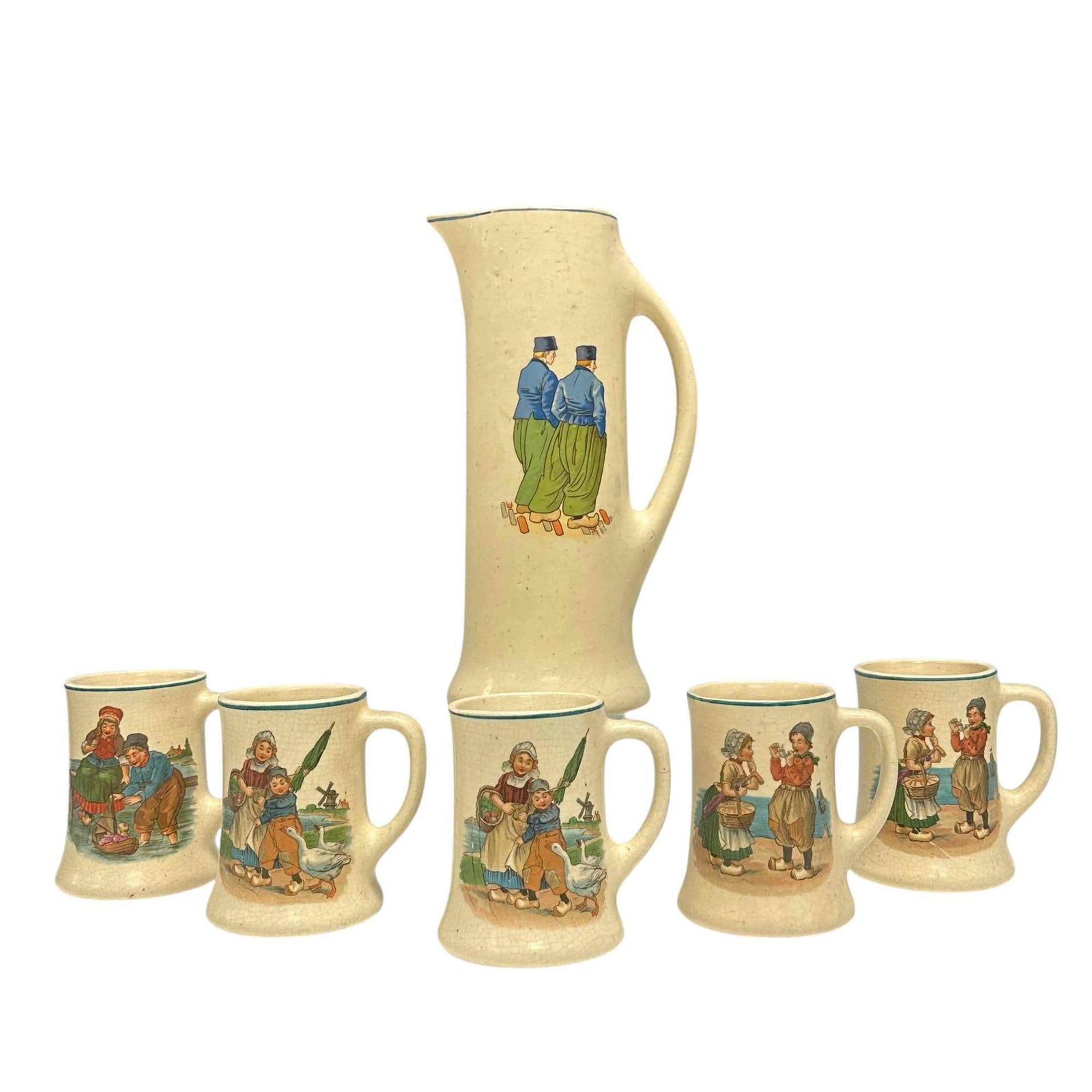 Roseville Creamware Dutch Drink Set - 6pc (1 of 19)