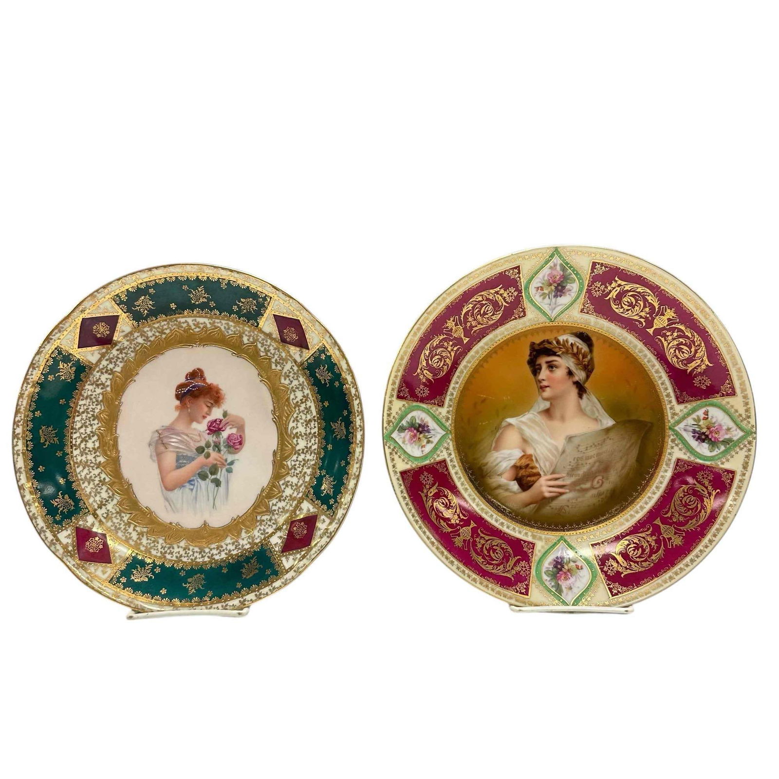 (2) German and Austrian Portrait Cabinet Plates (1 of 20)