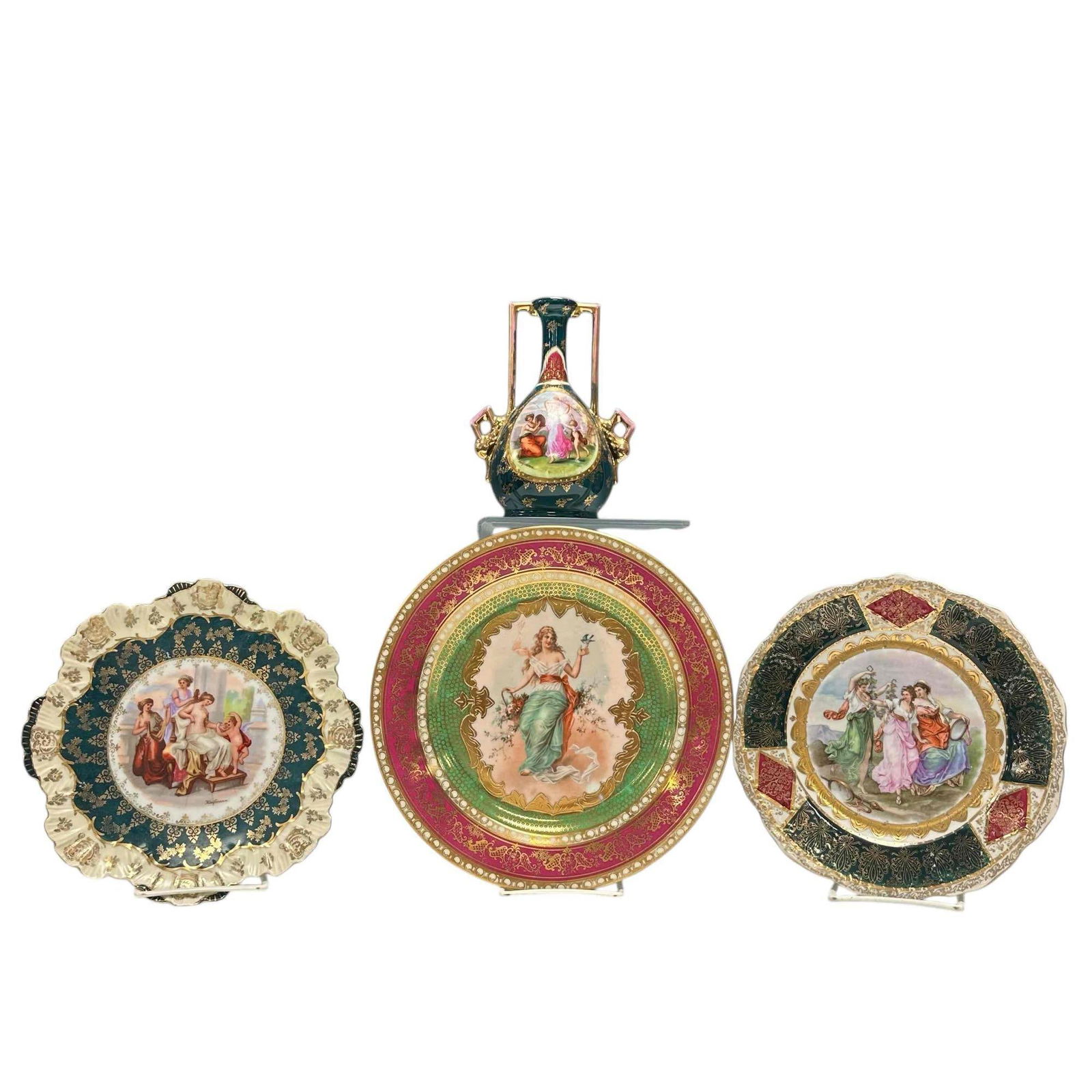 4pc Austrian Vienna Porcelain Grouping (1 of 20)