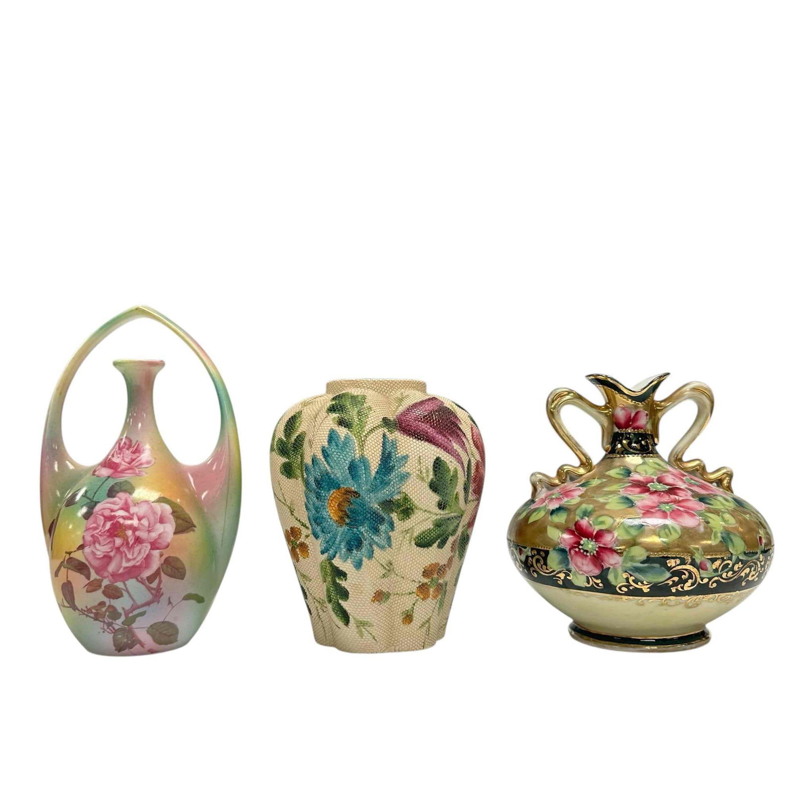 (3) Antique Porcelain Vases Group (1 of 17)
