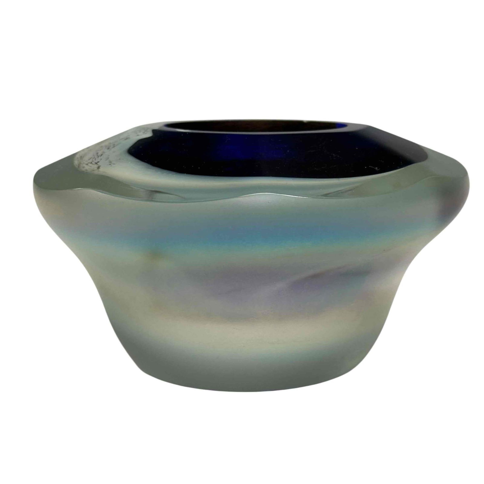 Signed Art Glass Paperweight  with Aurene Interior (1 of 13)