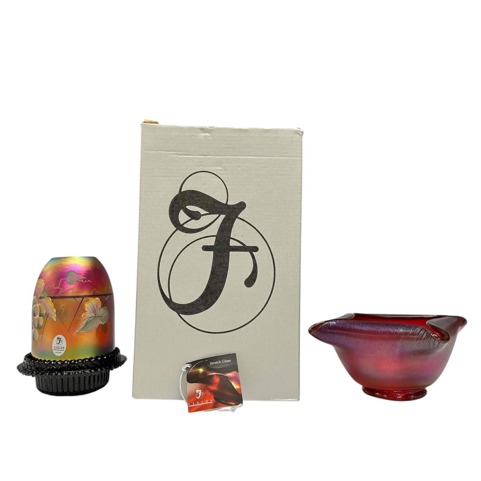 Fenton Ruby Amberina Fairy Light w/Box (1 of 20)