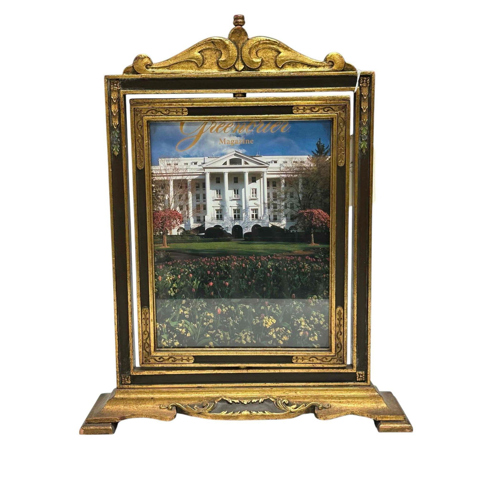 Art Deco Wooden Rotating Picture Frame w/Gold Gilt (1 of 16)