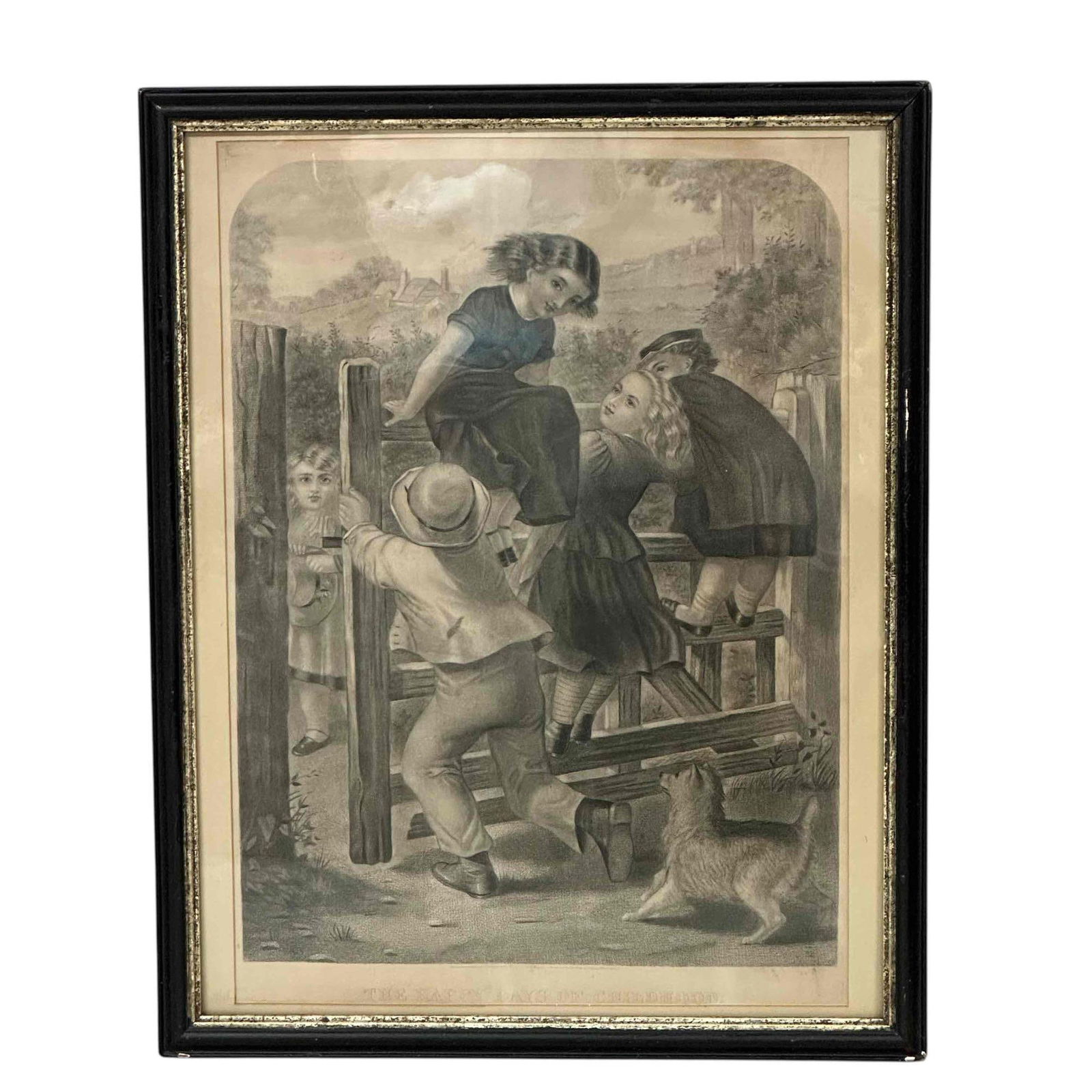 Currier and Ives Engraving -The Happy Days of Childhood (1 of 16)