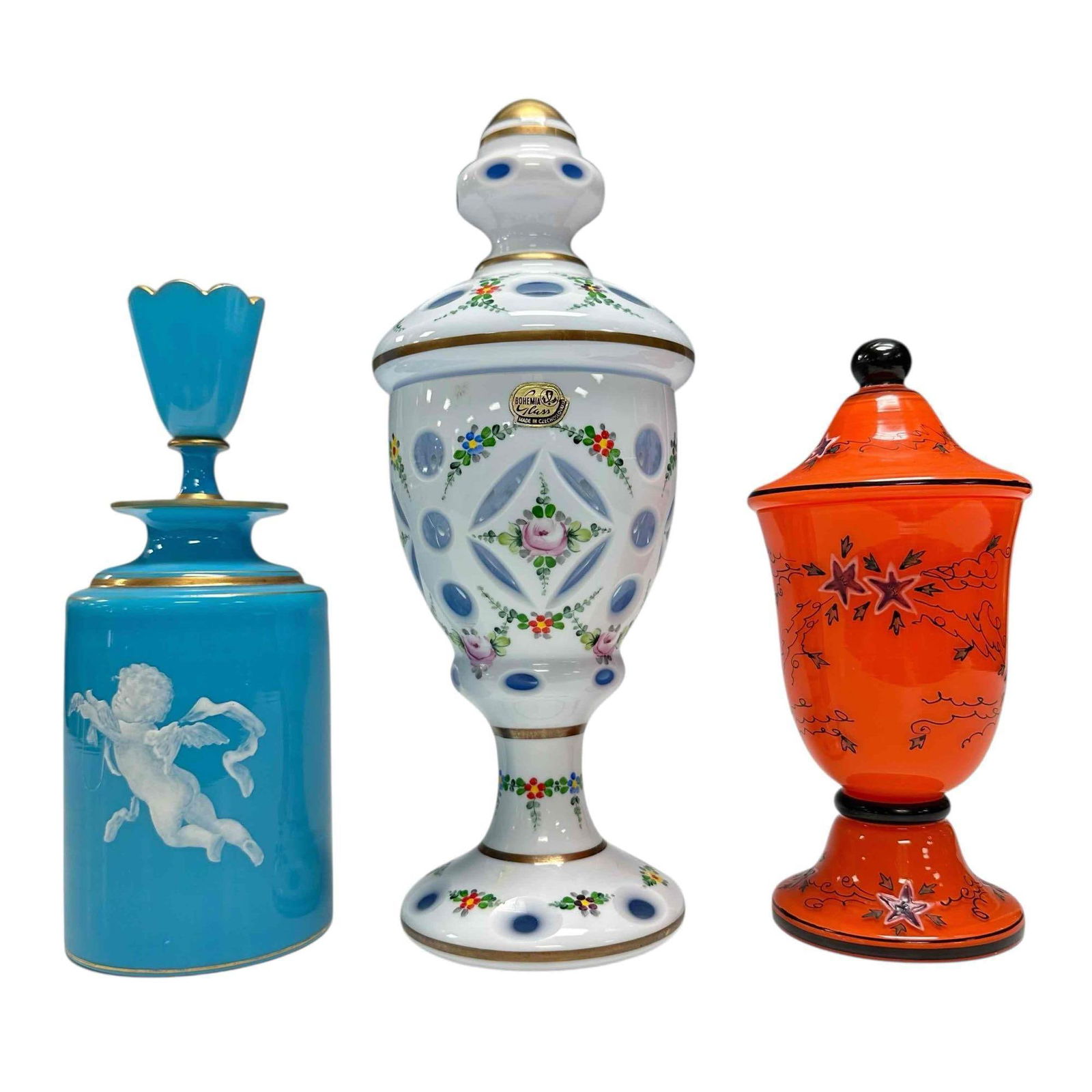 (3) BOHEMIAN Czech Art Glass Group (1 of 19)