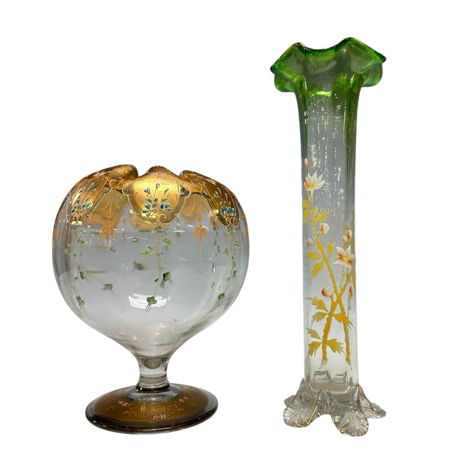 Enameled Art Glass Vases - Attributed to Moser (1 of 20)