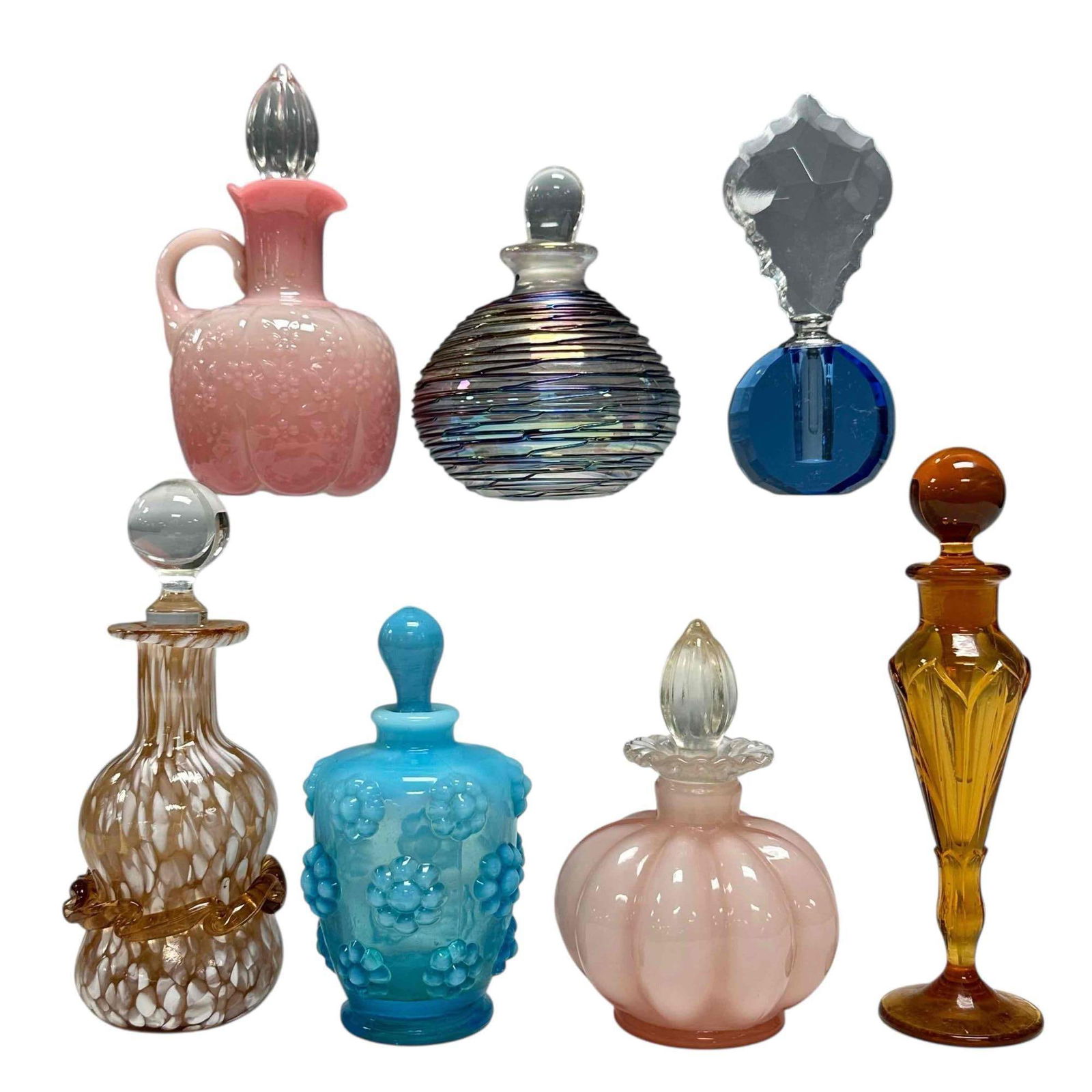 (7) Various Vintage Art Glass Scent Bottles (1 of 17)
