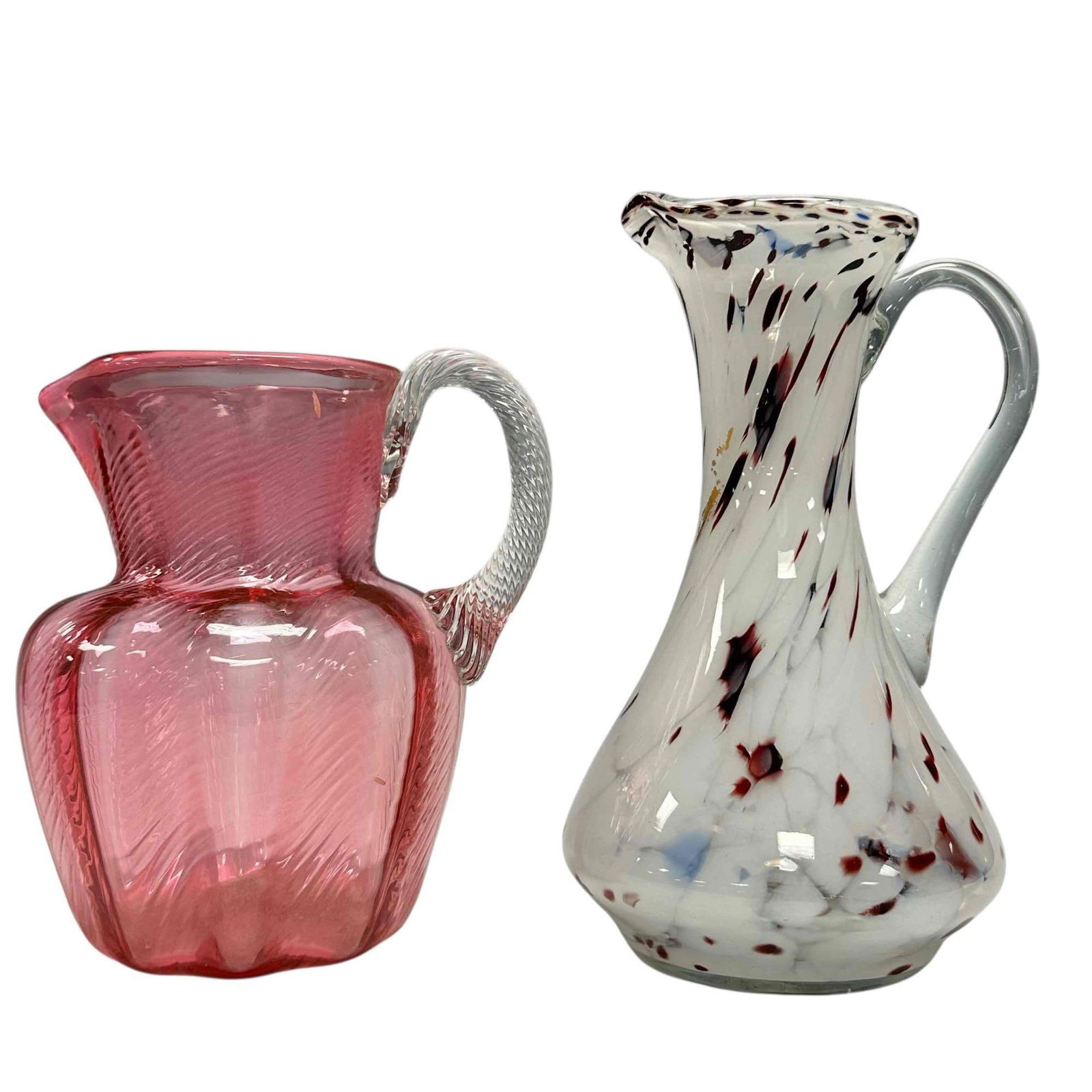 (2) Two Art Glass Pitchers - Fenton and Murano (1 of 15)