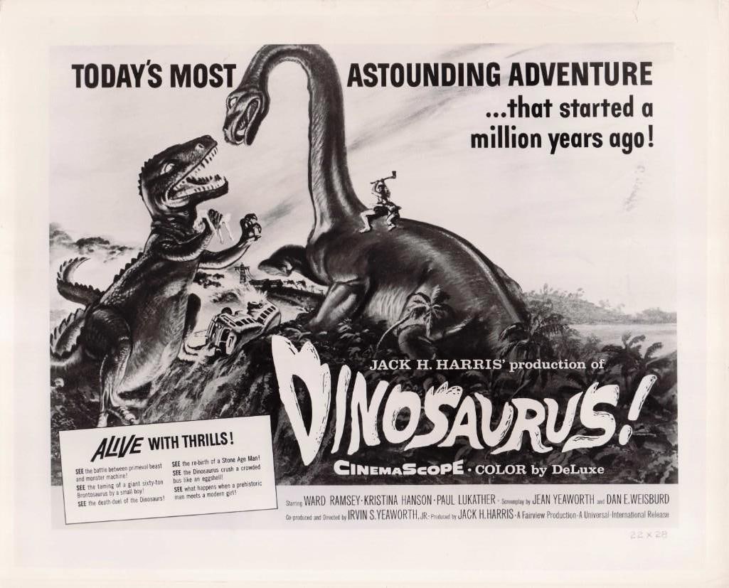 Dinosaurus! - Stills: Quantity: 21 Year: 1960 Condition: B+ Country: U.S.A Studio: Universal Size: 8x10 Genre: Horror Stars: Ward Ramsey, Gregg Martell, Kristina Hanson