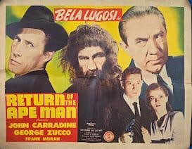 Return of the Ape Man - Half Sheet