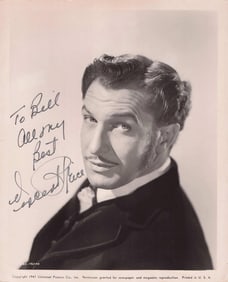Vincent Price - 2 Autographed Photos